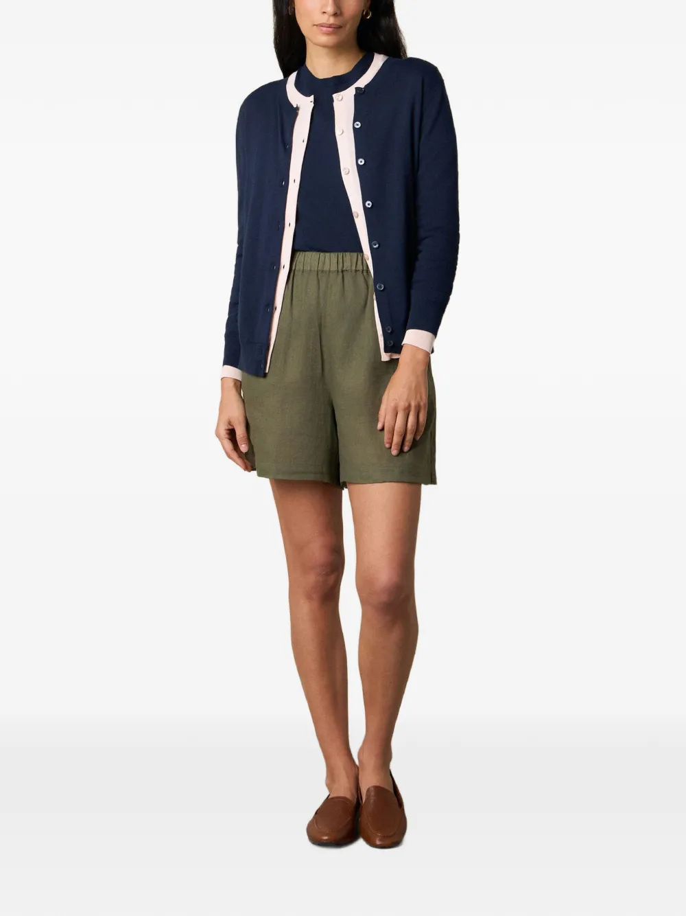Brooks Brothers Linnen shorts Groen