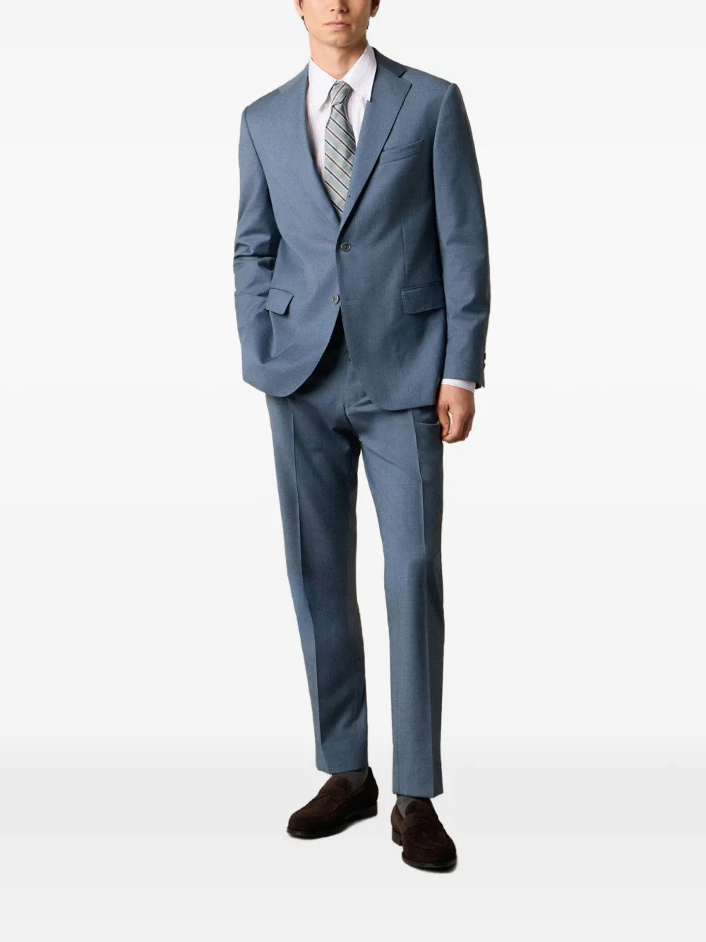 Brooks Brothers Wollen pantalon Blauw