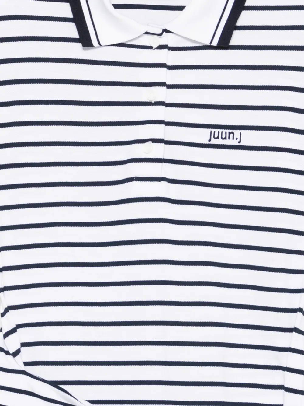 Juun.J Gestreepte midi-jurk Wit