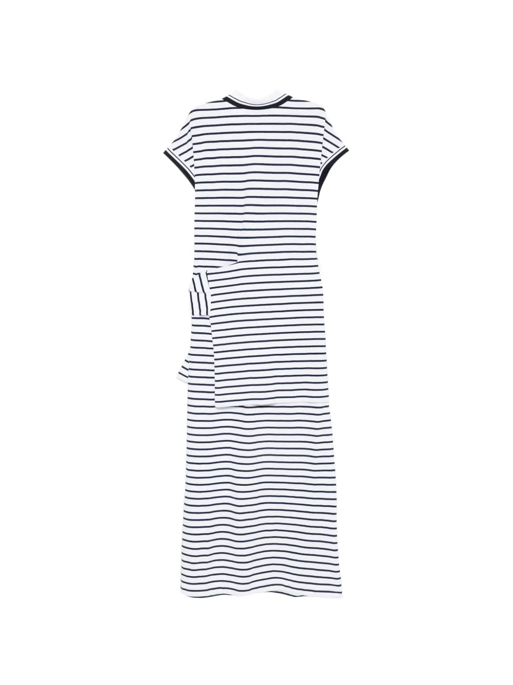 Juun.J Gestreepte midi-jurk Wit