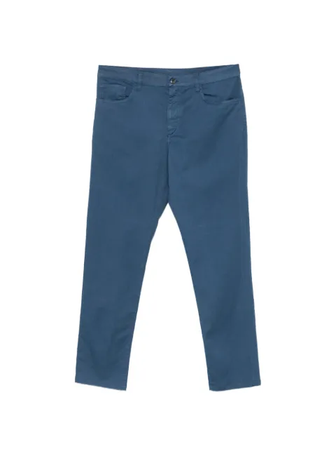 Canali logo-patch trousers