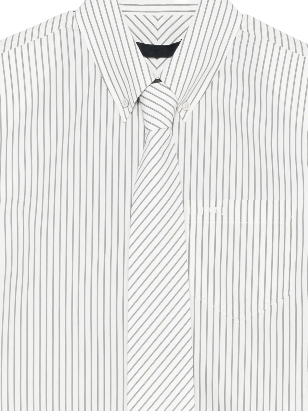  Juun.j Camisa A Rayas - Blanco 