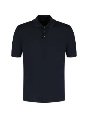 Junya Watanabe MAN ストライプ ニットポロシャツ | ブルー | FARFETCH JP