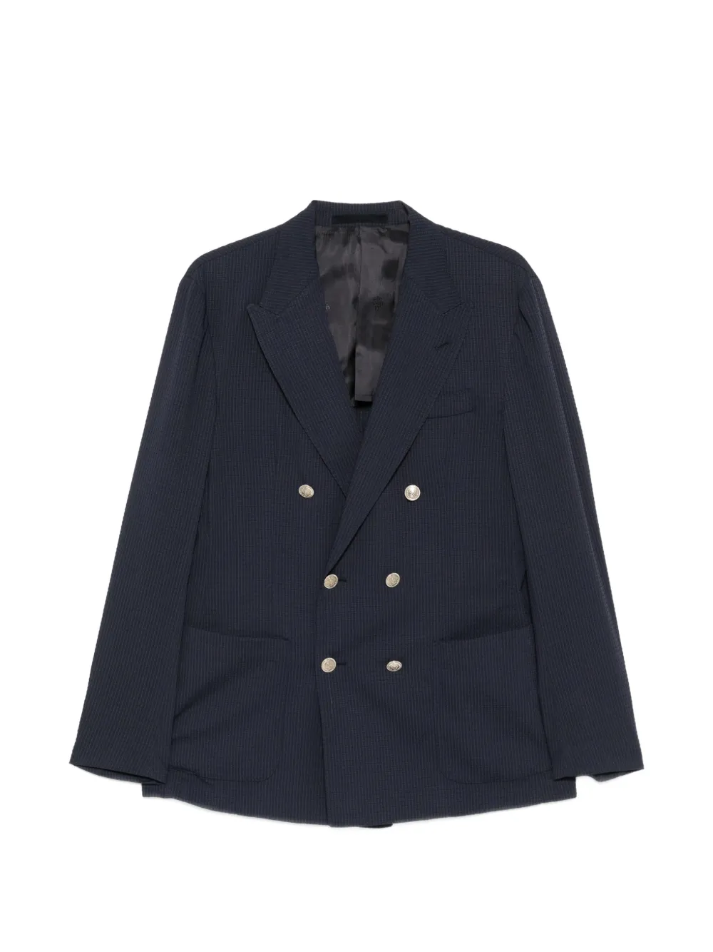 Eleventy double-breasted chest-pocket suit - Blu