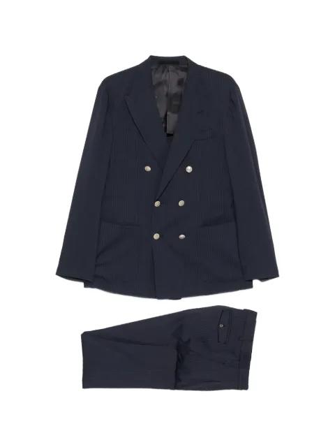 Eleventy double-breasted chest-pocket suit