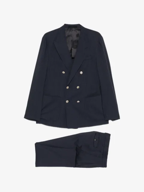 Eleventy double-breasted chest-pocket suit
