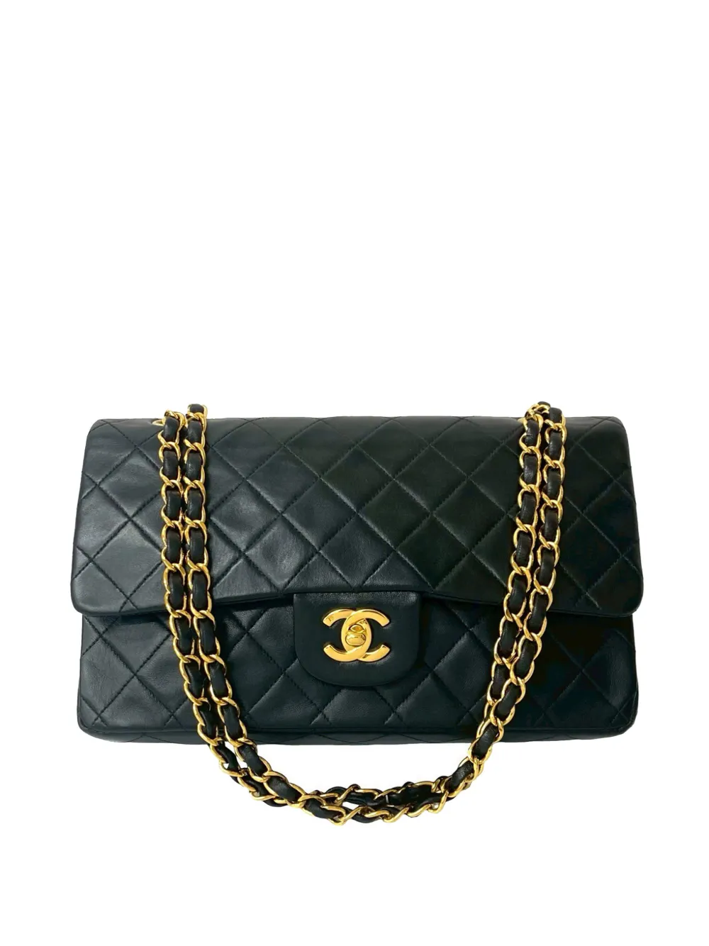 CHANEL Pre-Owned 1997-1999 Medium Classic Lambskin Double Flap shoulder bag - Nero