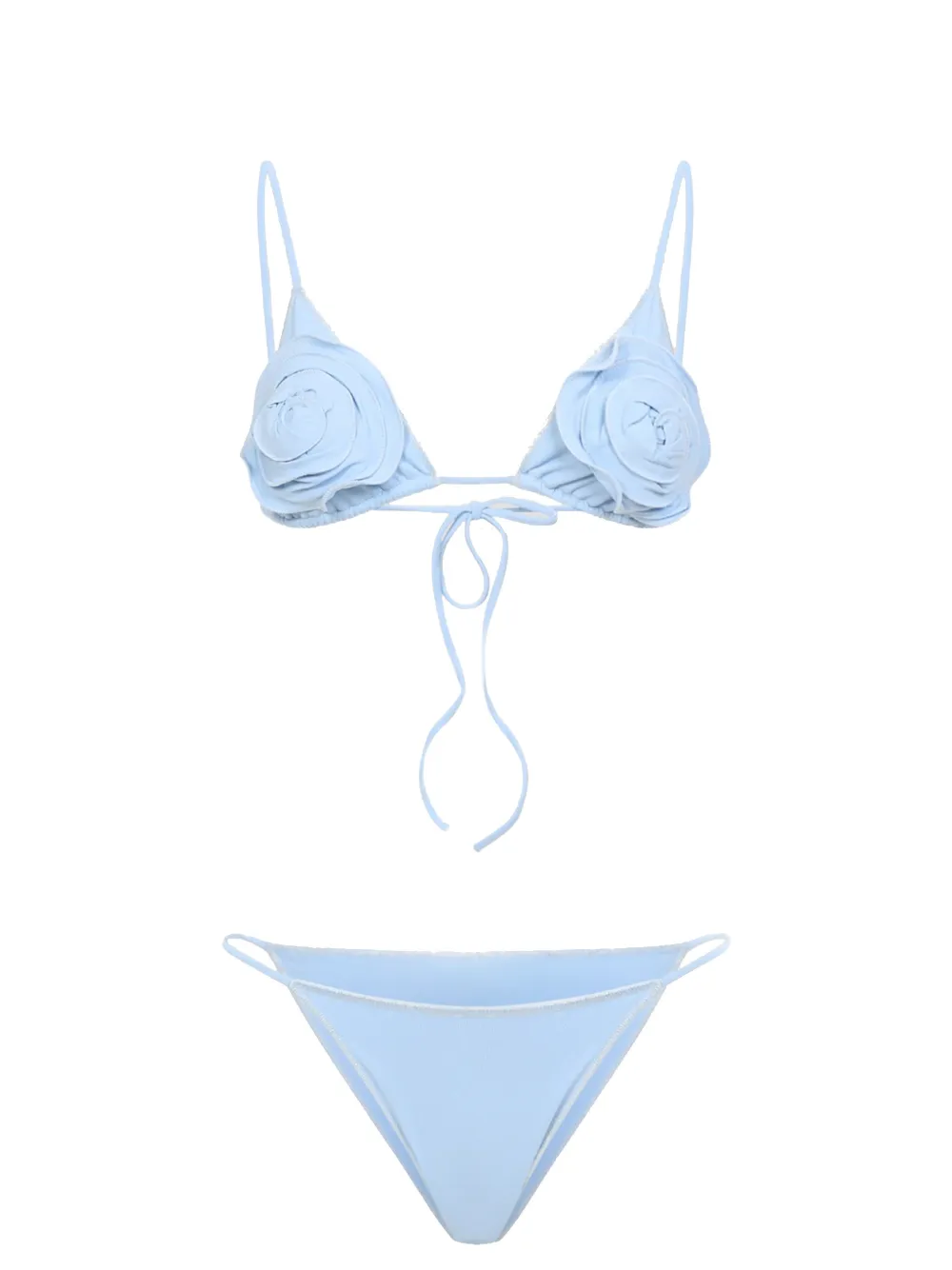 La Reveche floral-appliqué bikini - Blu