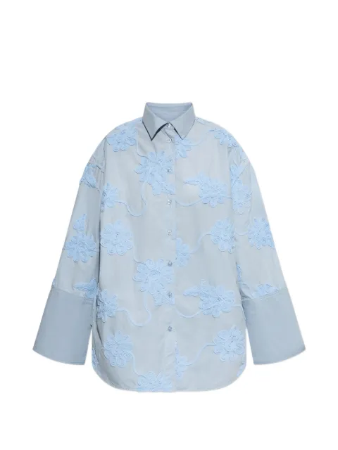 ROTATE BIRGER CHRISTENSEN floral-motif oversized shirt
