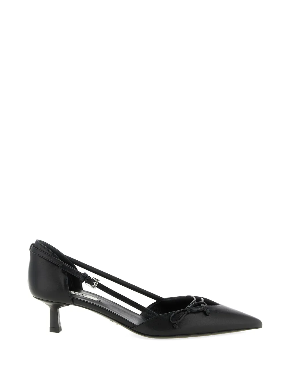 Prada open-side leather pumps Zwart