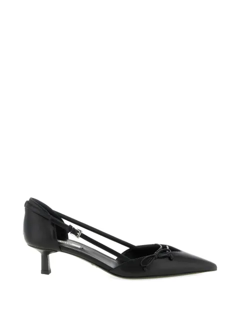 Prada open-side leather pumps