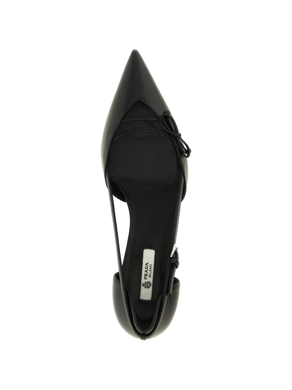Prada open-side leather pumps Zwart