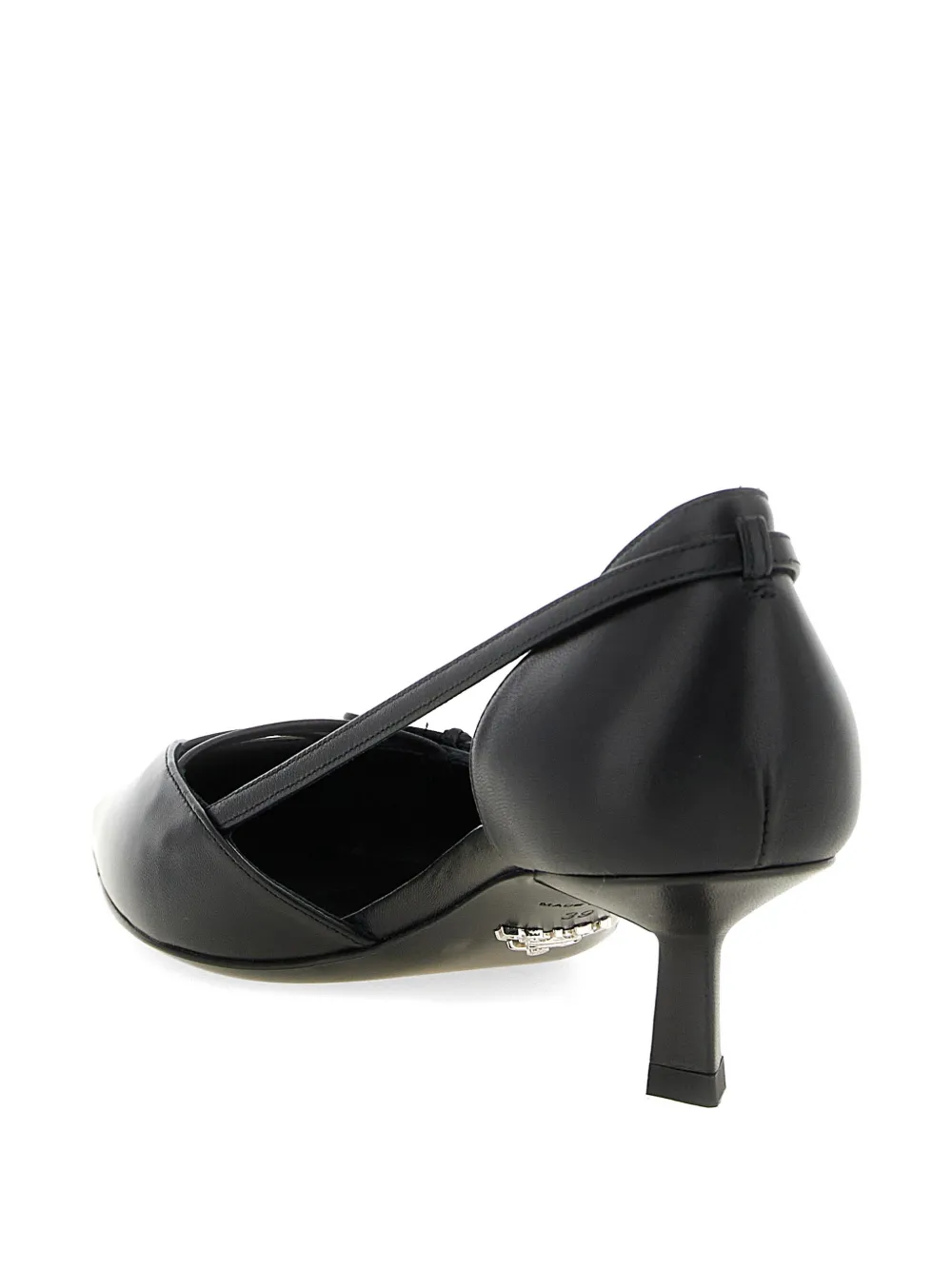 Prada open-side leather pumps Zwart