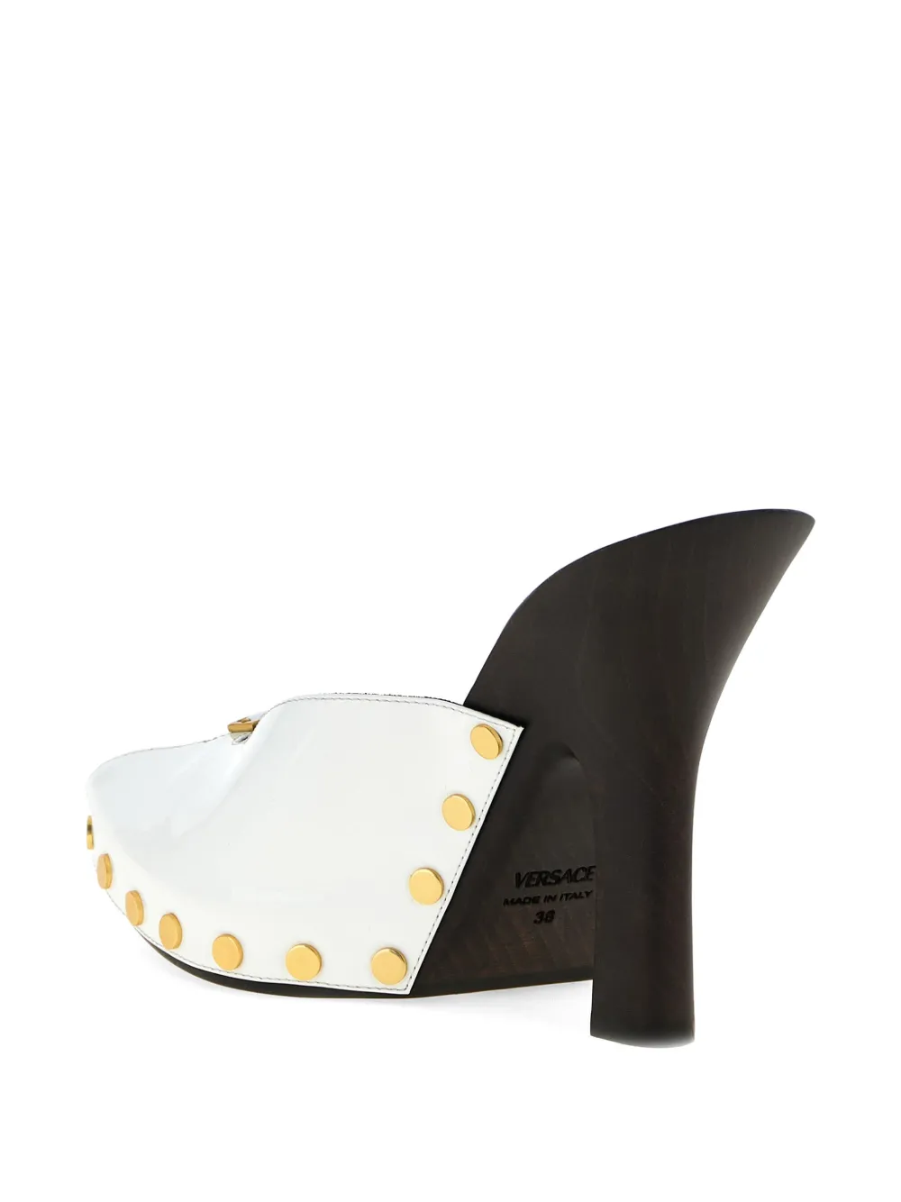 Versace Sassi gelakte klompen Wit