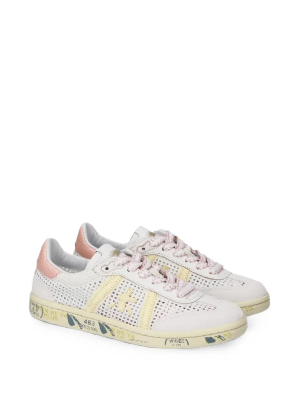 Premiata Bonnie 8287 perforated sneakers Wit