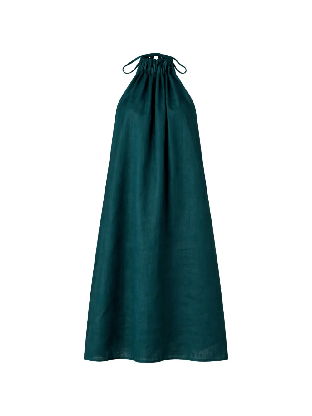 Liviana Conti Cora halter-neck gathered dress - Verde