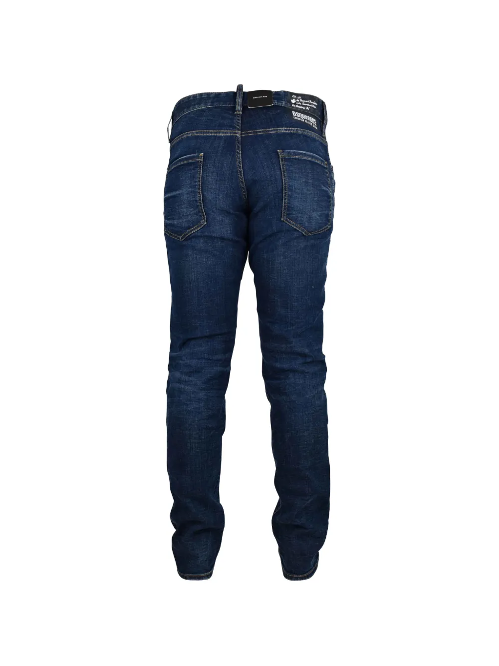 Dsquared2 Denim Jeans Belt Loops Contrast Stitching Pockets In Blue