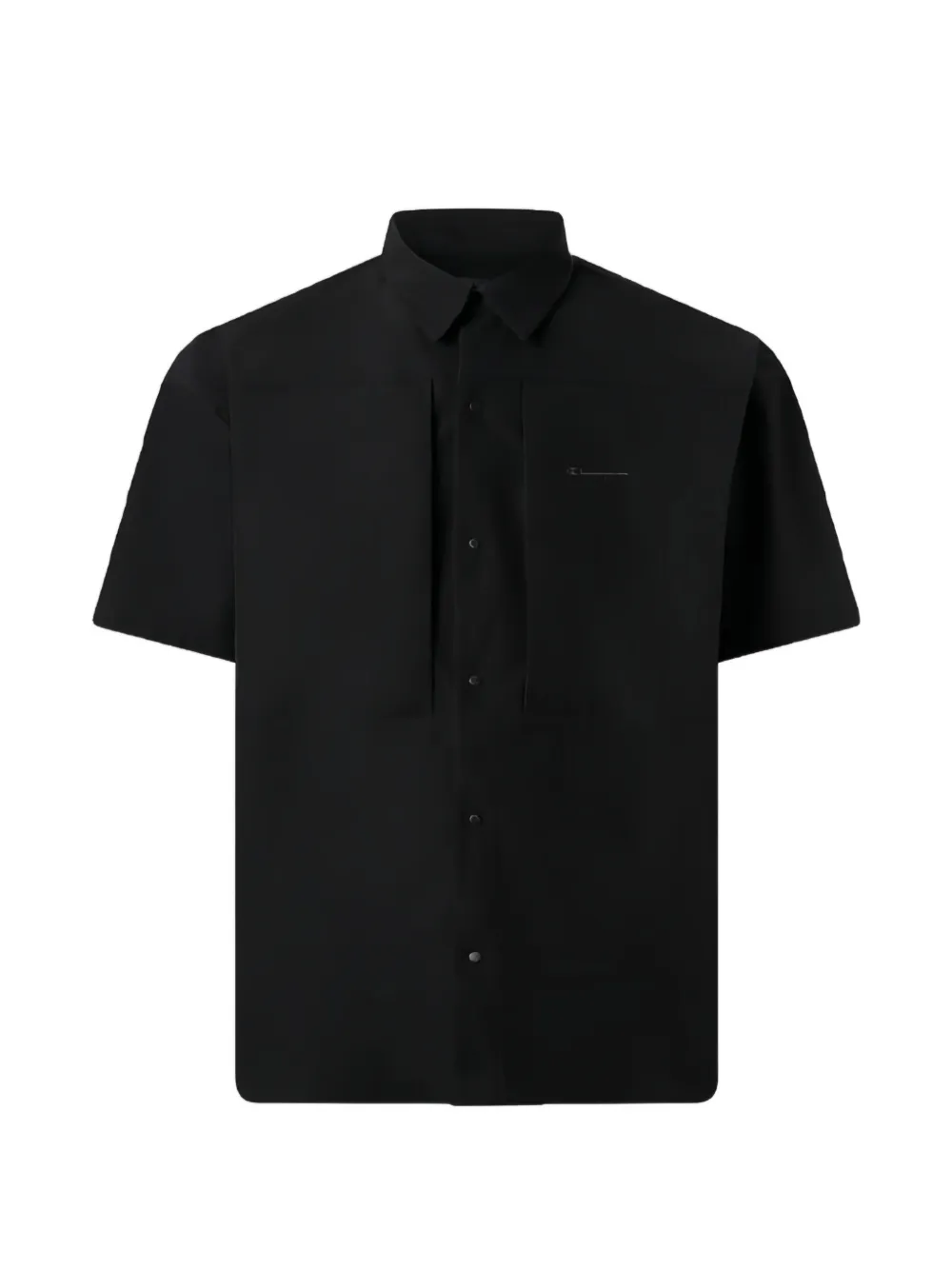Champion Short-sleeved Button-up Shirt In Black