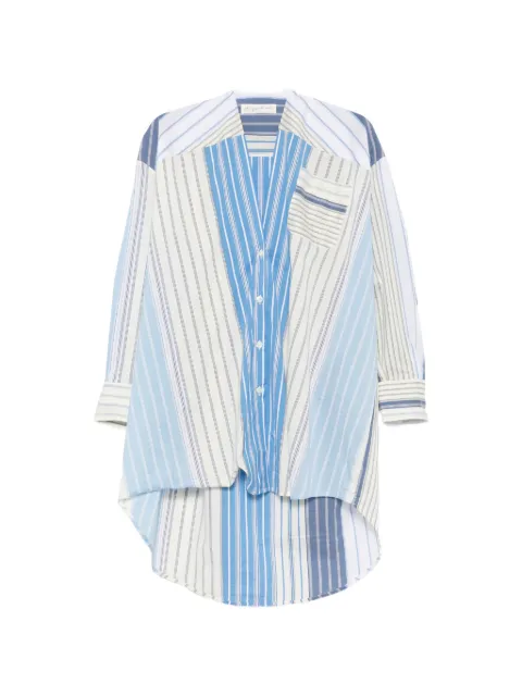 Phisique Du Role patchwork striped shirt
