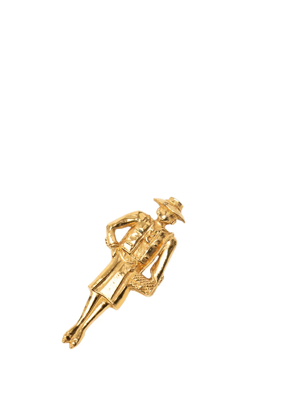 CHANEL Pre-Owned 20th Century Gold Plated Coco Mademoiselle Pin Brooch costume brooch - Oro
