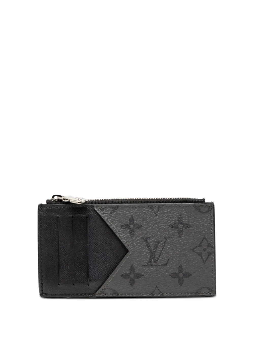 Louis Vuitton Pre-Owned 2021-2026 Monogram Eclipse Reverse Taigarama Coin card holder - Schwarz