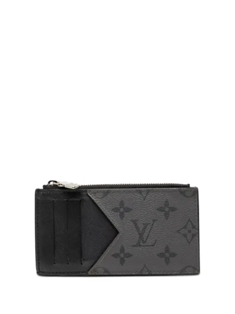 Louis Vuitton Pre-Owned 2021-2026 Monogram Eclipse Reverse Taigarama Coin card holder