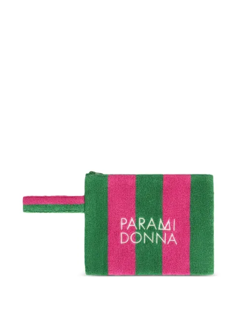 PARAMIDONNA Kids logo-print striped clutch bag