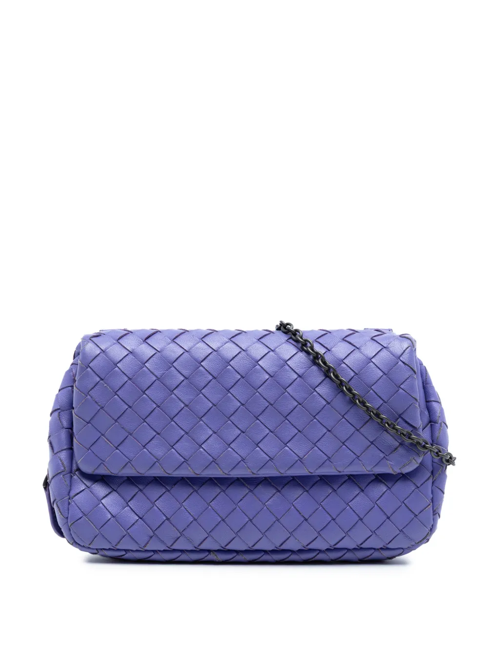 Bottega Veneta Pre-Owned 2012-2025 Mini Nappa Intrecciato Expandable Chain Flap crossbody bag - Viola