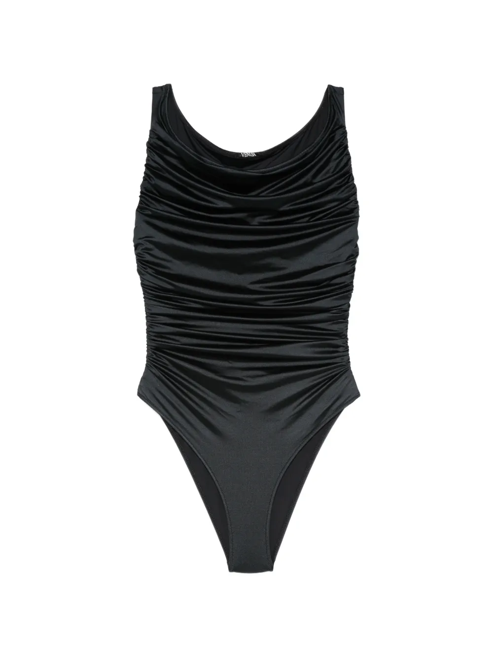 VENUJA ruched scoop-neck swimsuit - Nero