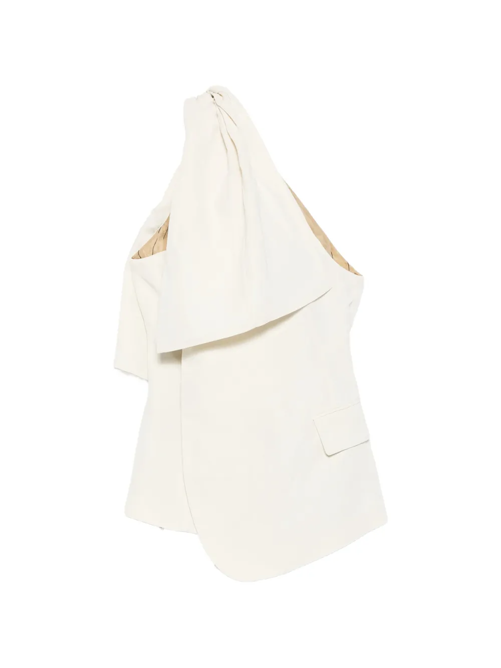 Uma Wang asymmetric draped top - Toni neutri
