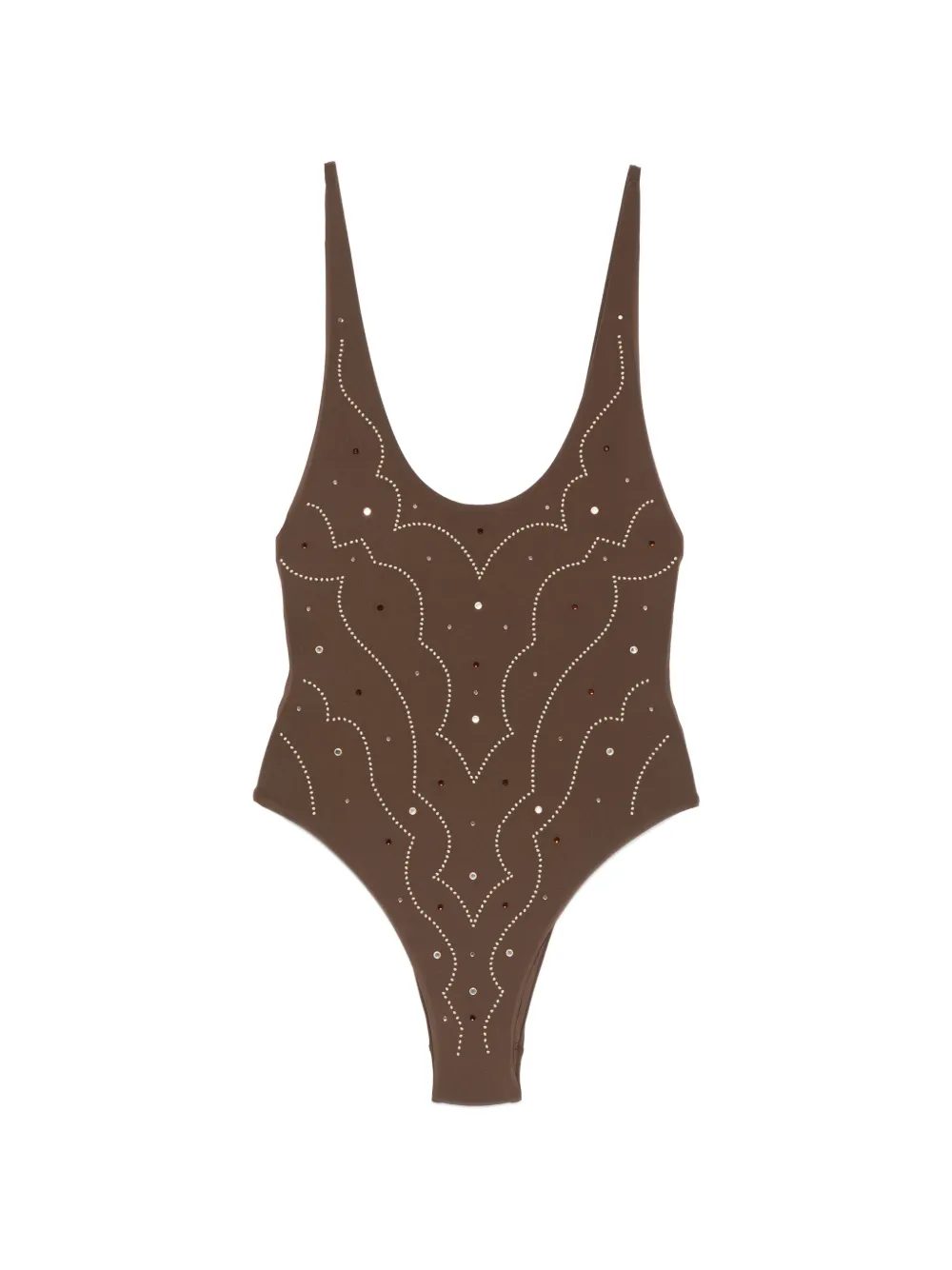 VENUJA crystal-embellished swimsuit - Marrone