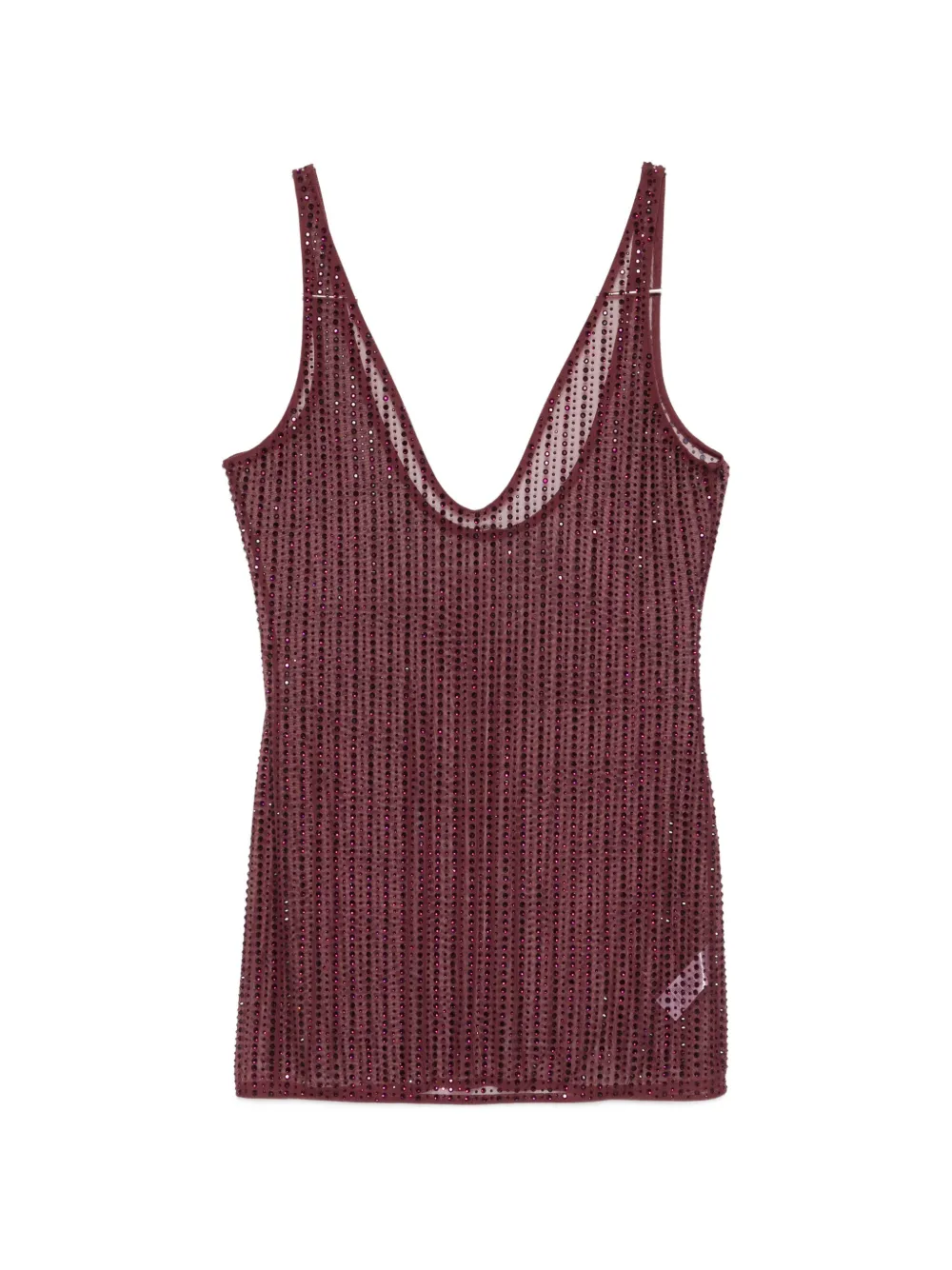 VENUJA Malibu crystal-embellished mini dress - Rosso