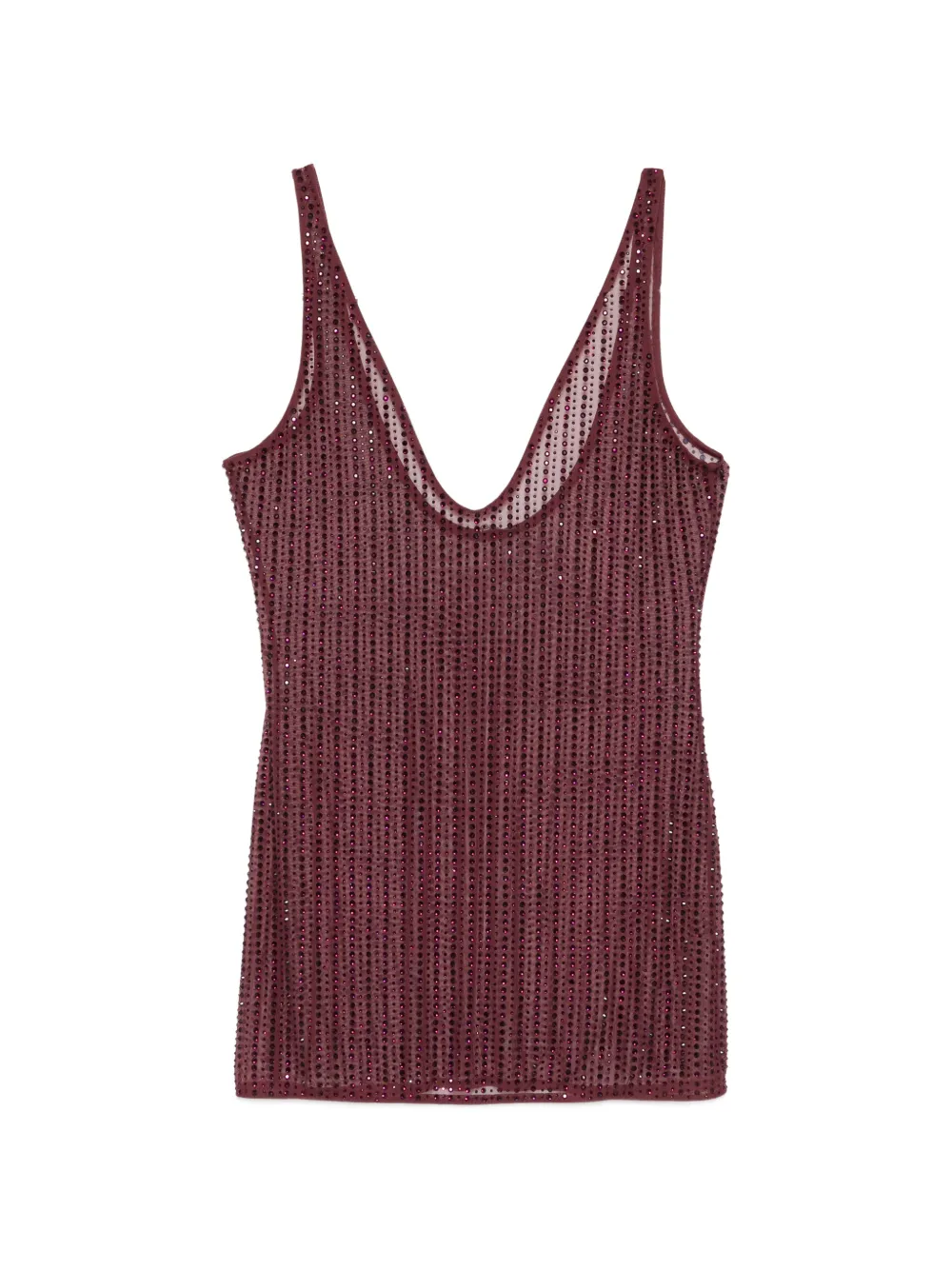 VENUJA Malibu crystal-embellished mini dress - Rosso