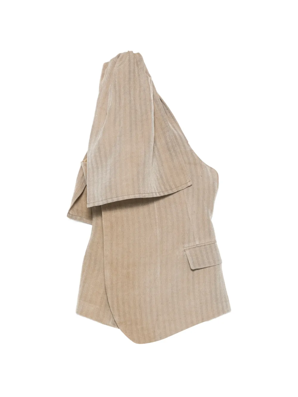 Uma Wang one-shoulder striped top - Toni neutri