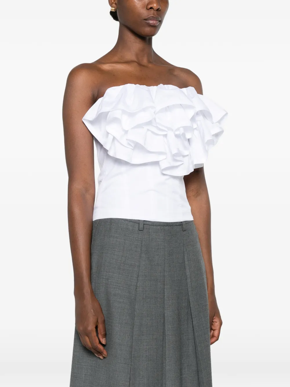  Viktor & Rolf Top Volant - Blanco 
