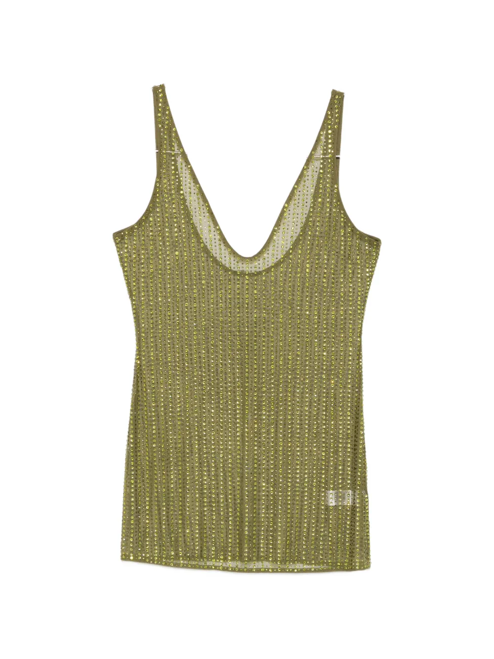 VENUJA Malibu crystal-embellished mini dress - Verde