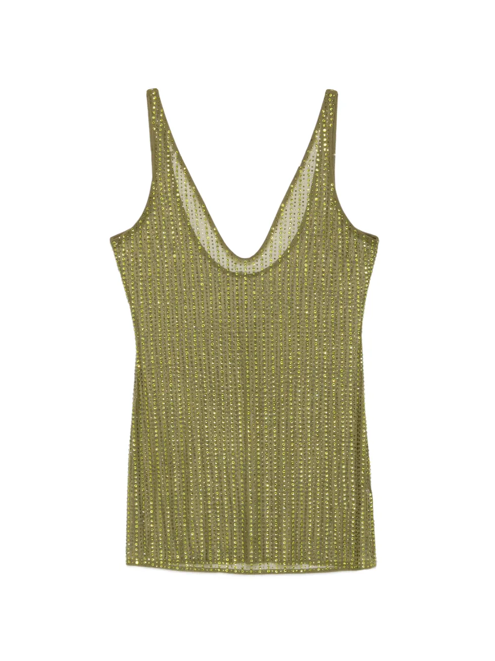 VENUJA Malibu crystal-embellished mini dress - Verde