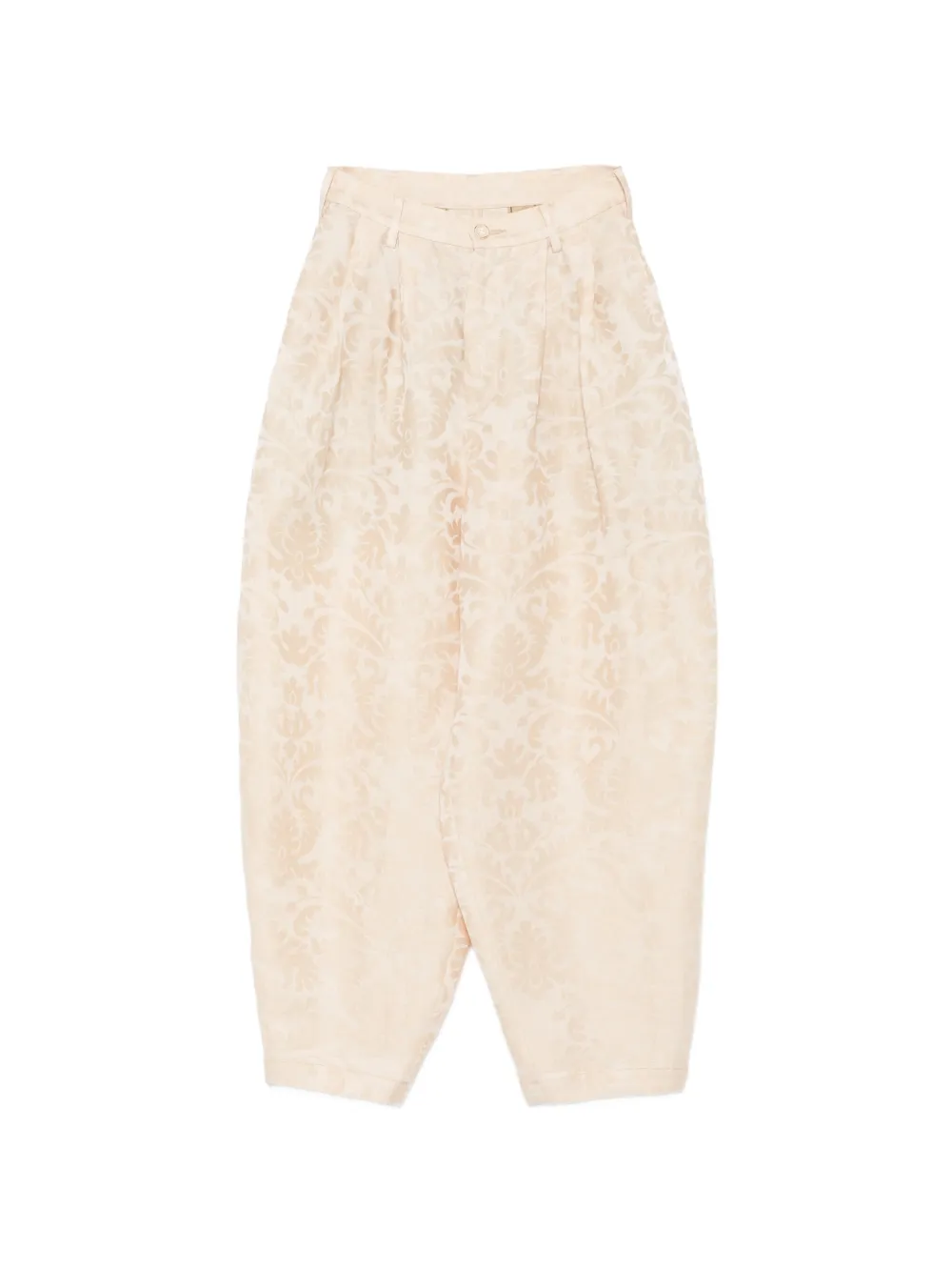 Uma Wang jacquard pleated trousers - Toni neutri