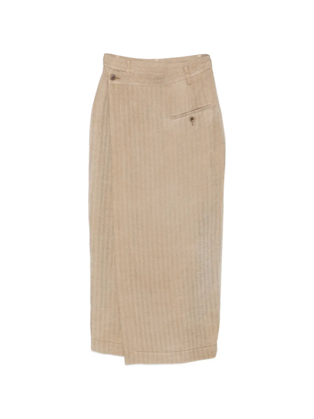 Uma Wang Grace midi skirt - Toni neutri