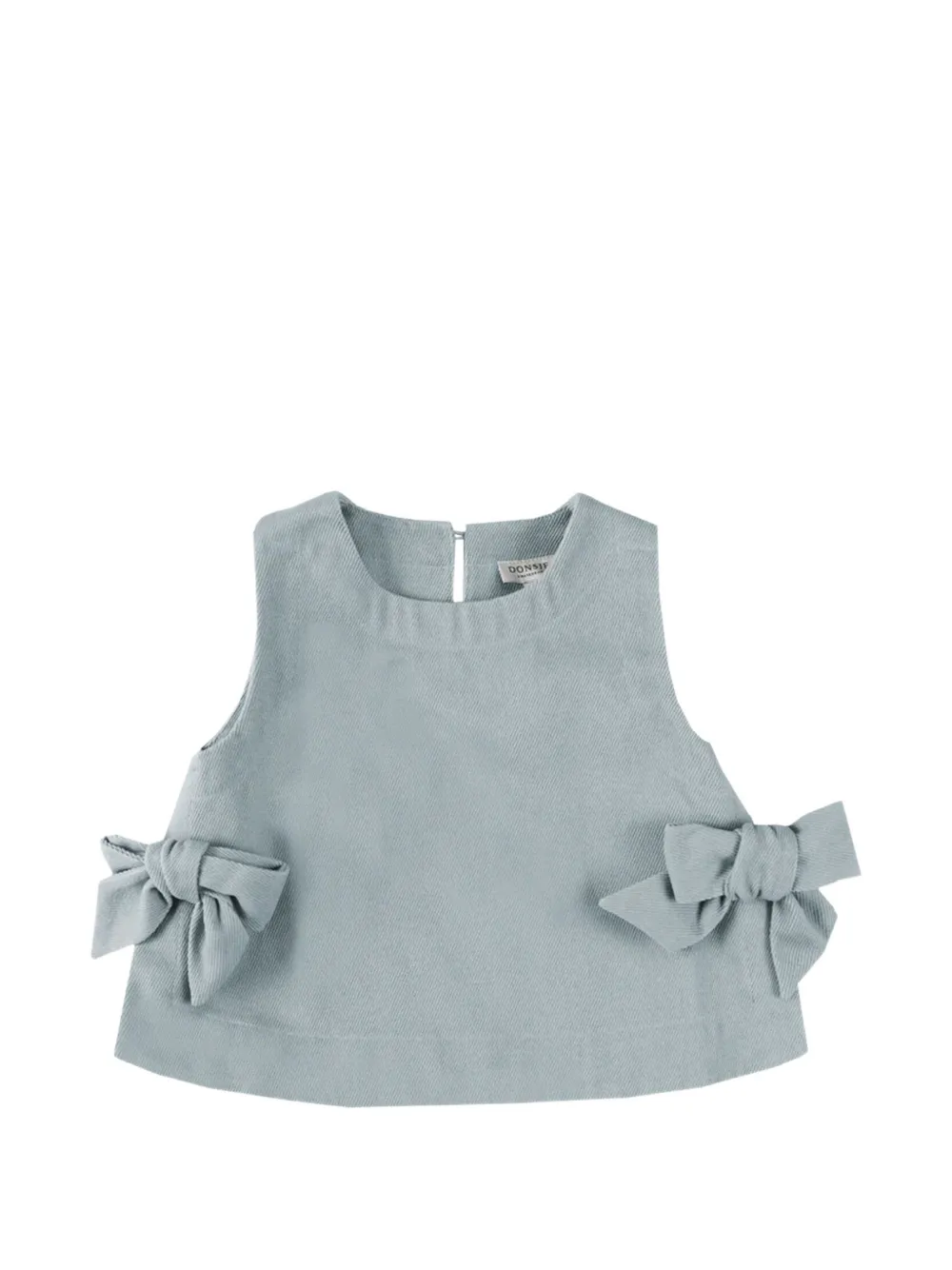 Donsje Veeri bow-detail keyhole top - Blu