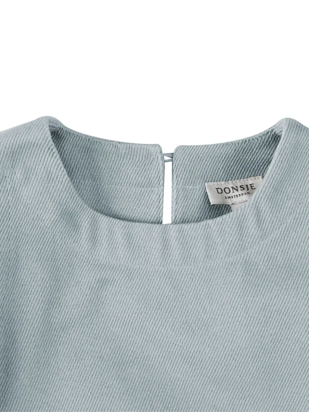Donsje Veeri top met strik-detail en keyhole-detail Blauw