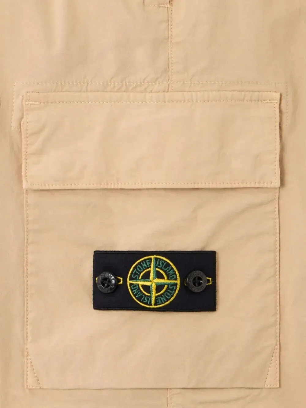 Stone Island Compass-patch Cargo Shorts In Brown
