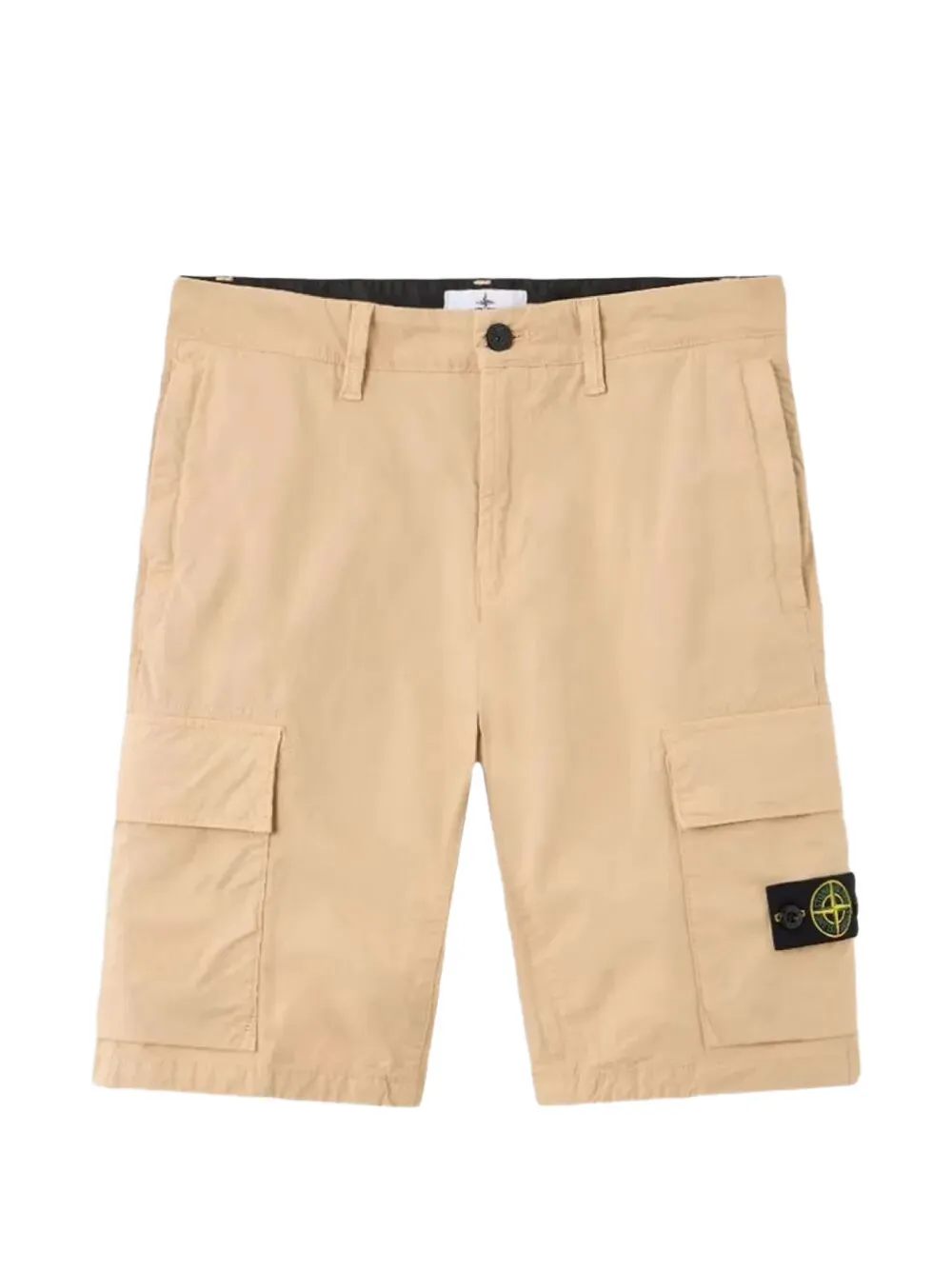 Stone Island Junior Compass-patch cargo shorts - Neutrals