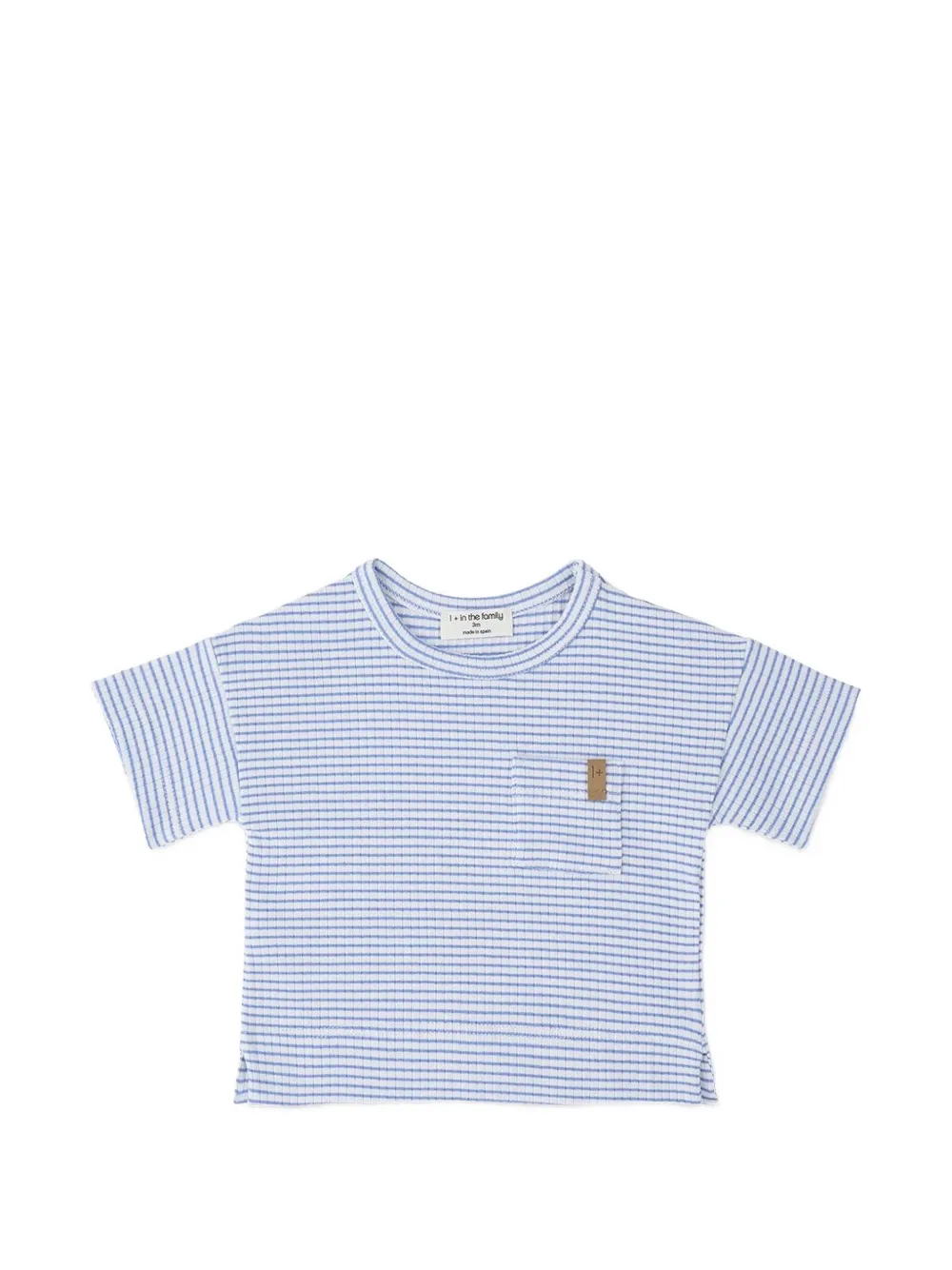 1+ In The Family chest-pocket striped T-shirt - Blu