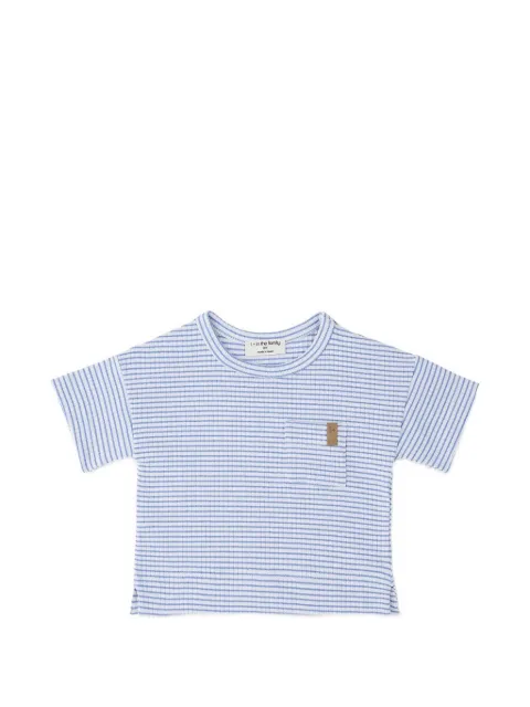 1+ In The Family chest-pocket striped T-shirt