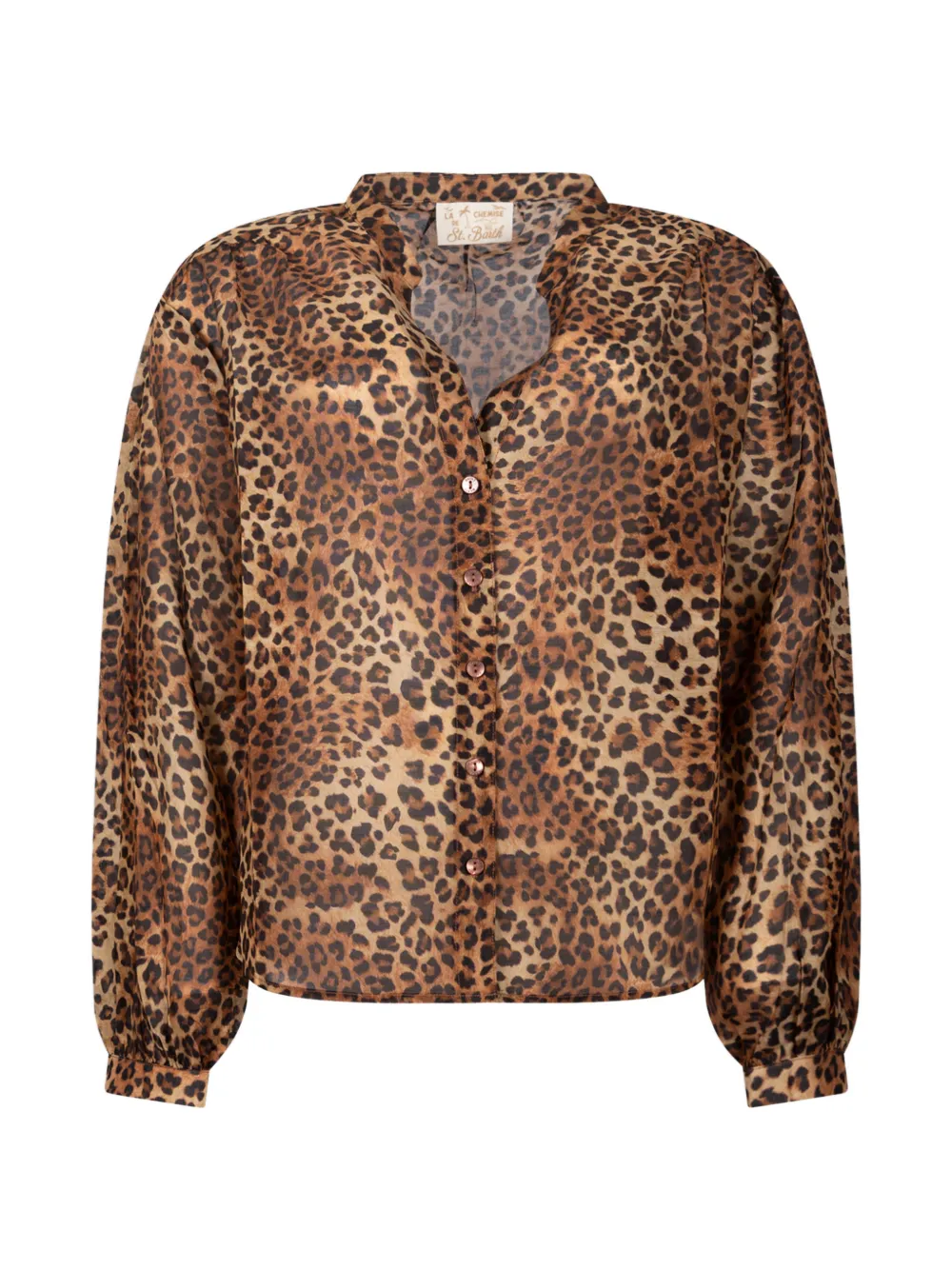 MC2 Saint Barth Semi-doorzichtige blouse Bruin