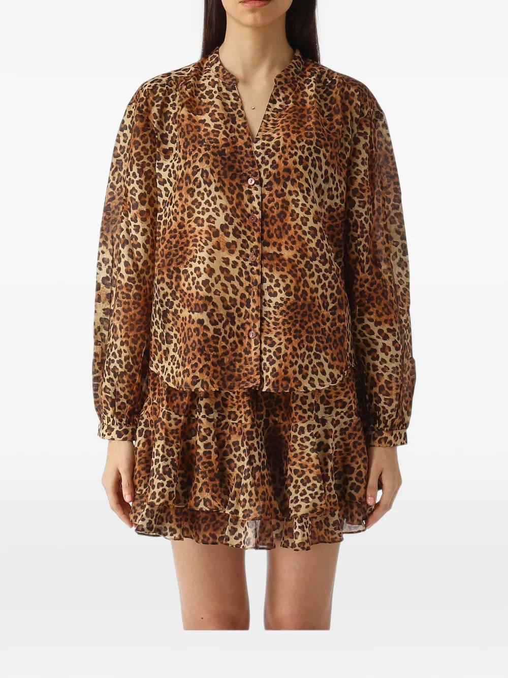MC2 Saint Barth Semi-doorzichtige blouse Bruin
