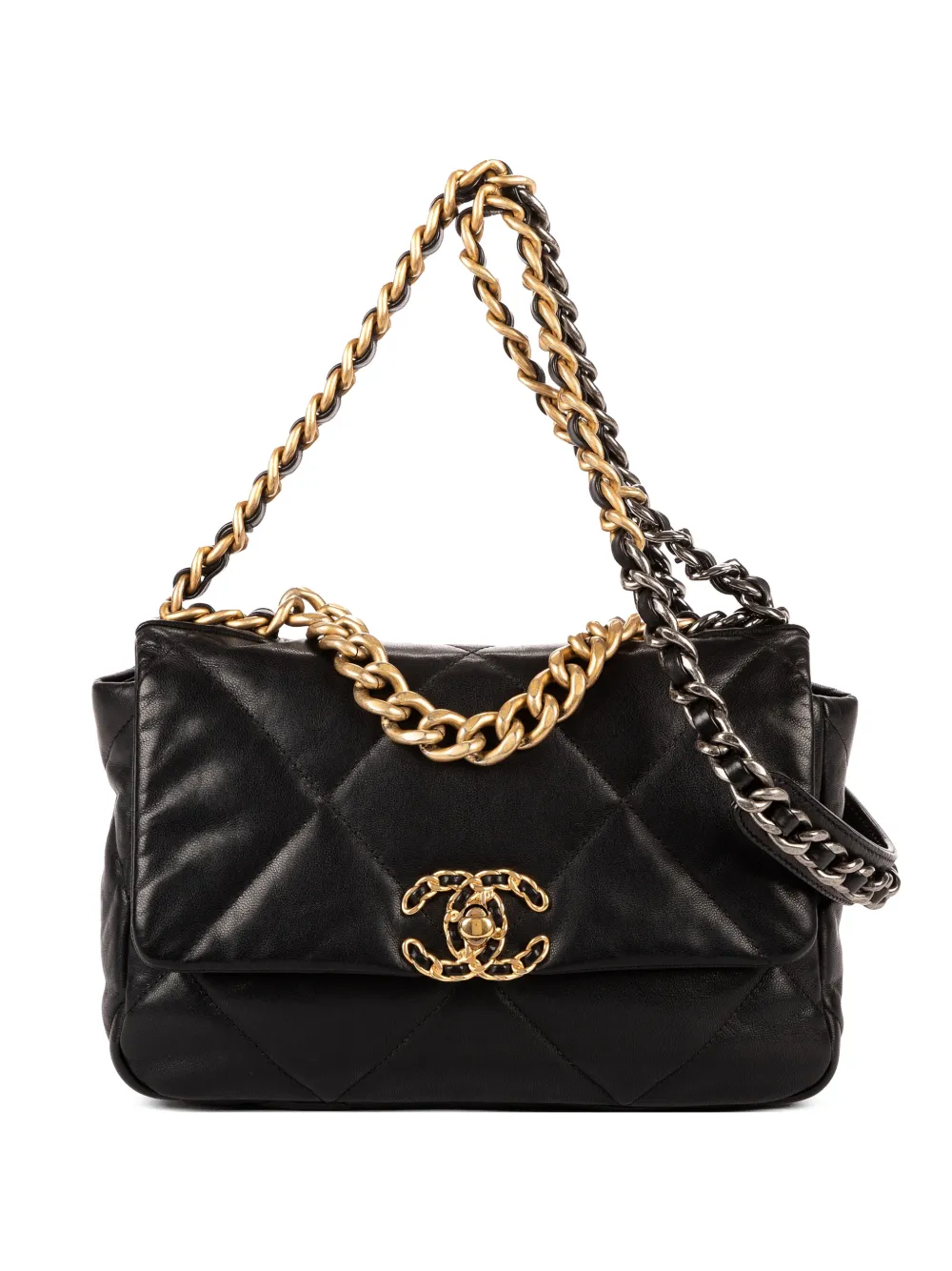 CHANEL Pre-Owned 19 Flap quilted leather bag - Nero