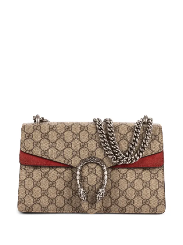 Gucci Pre-owned GG Supreme Dionysus Shoulder Bag in Neutrals