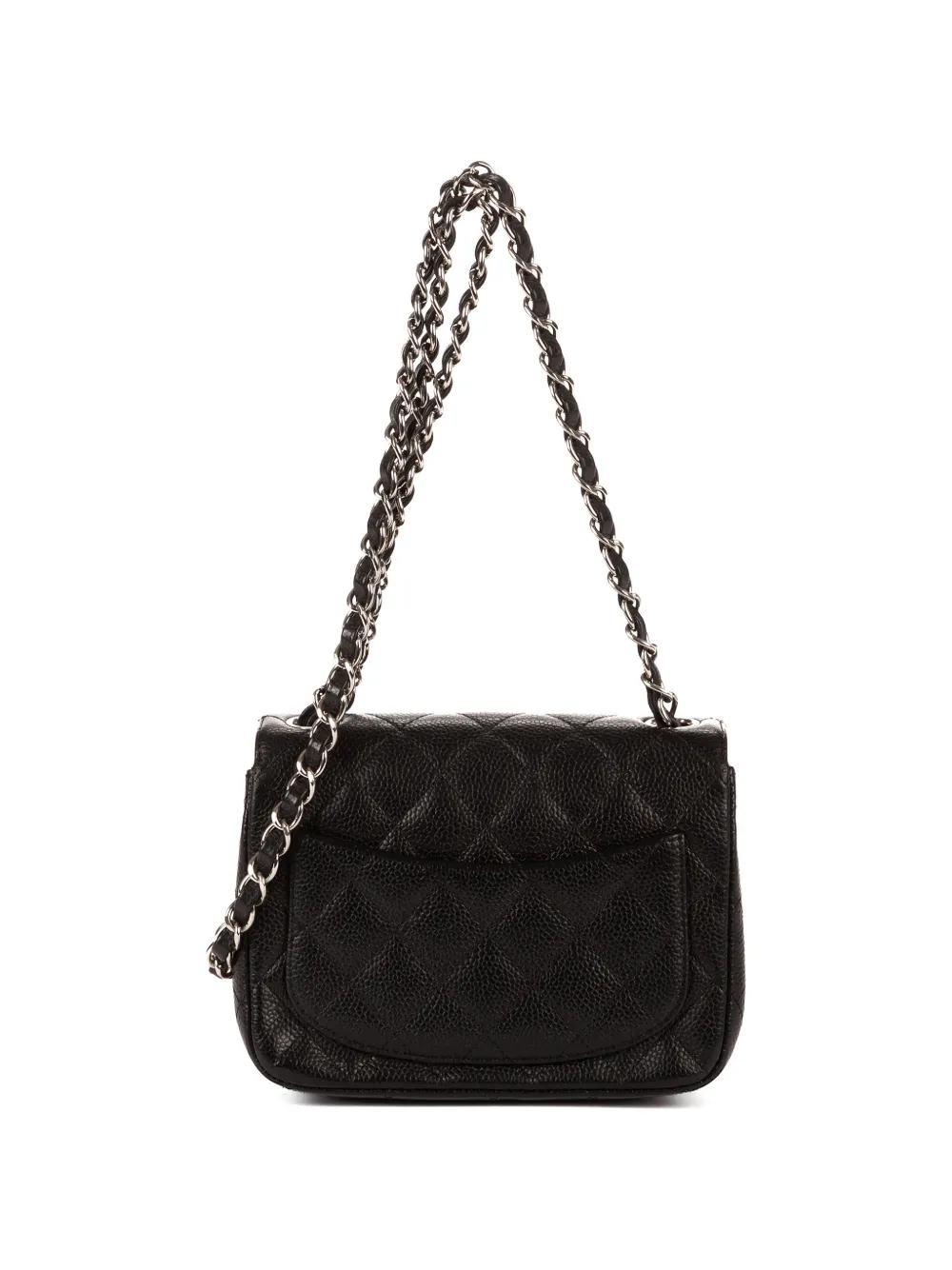 CHANEL Pre-Owned Classic Flap gewatteerde leren schoudertas Zwart